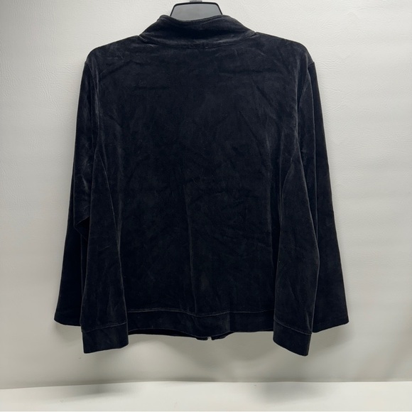 Chico’s basic velvet jacket size 3X black full zipper nwt - Picture 2 of 8